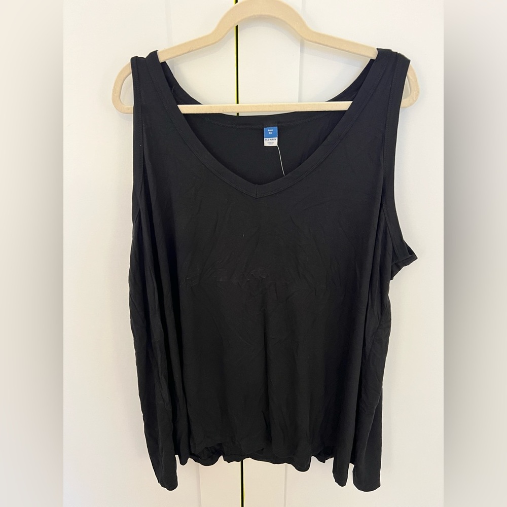 Old Navy black luxe tank top 3x NWT